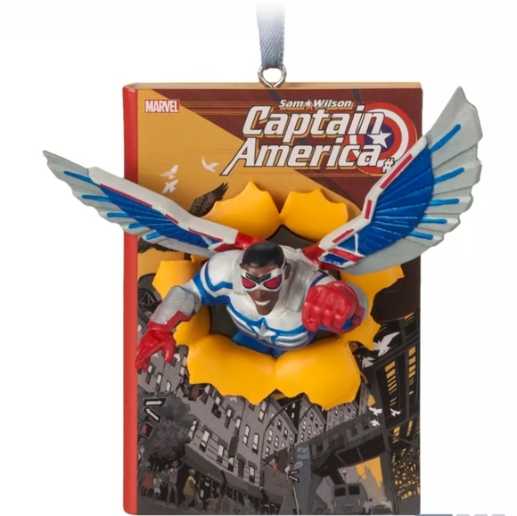 NWT Captain America Sam Wilson Sketchbook Ornament Marvel Comics Disney - Picture 2 of 11